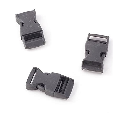 Buy 10pc 1 Inch Black Plastic Delrin Clip Buckles Webbing Strap Bum ...