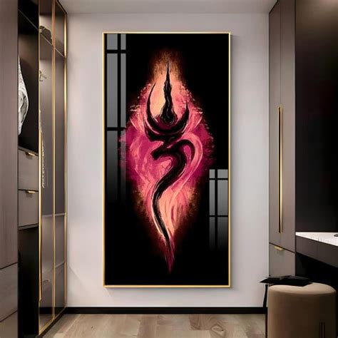 Peaceful Om Vertical Wall Art in Premium Acrylic – Decor Mantra