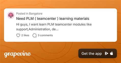 Need PLM ( teamcenter ) learning materials - Grapevine