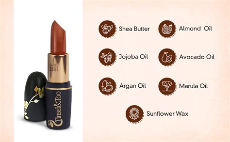 Buy TINSEL&TOO ORGANICO Natural & Nourishing Matte Bullet Lipstick ...