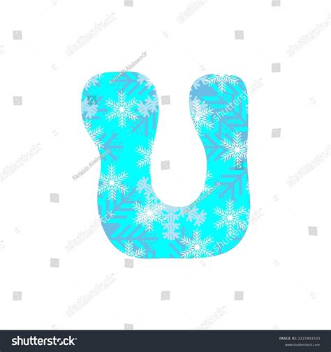 Letter U Drawing Snowflakes Vector Illustration Stock Vector (Royalty Free) 2227401533 ...