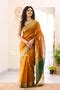 Mustard Bliss Maheshwari Silk Cotton Saree | 6.3m Handloom Beauty