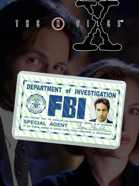 PRINTABLE Fox Mulder the X Files,memorial, Cosplay, Id Card, Id Badge ...