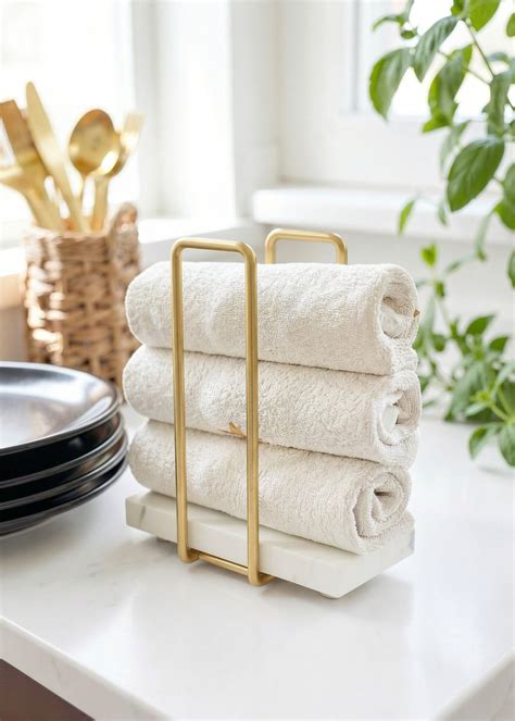 Imperial Napkin Holder - White & Gold – Mason Home