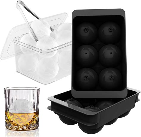 Amazon.com: WIBIMEN Large Ice Cube Molds, Big Round Whiskey Ice Cube ...