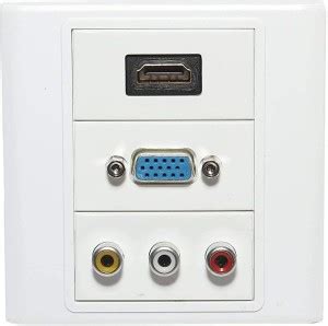 VOOCME Hdmi/Vga / 3Rc Multimedia Modular Wall Socket Face Plate Socket ...