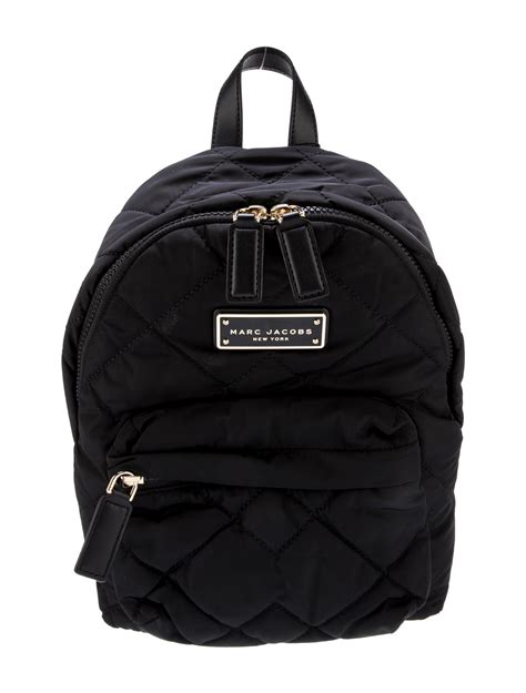 Marc Jacobs Leather Trim Backpack w/Tags - Black Backpacks, Handbags ...