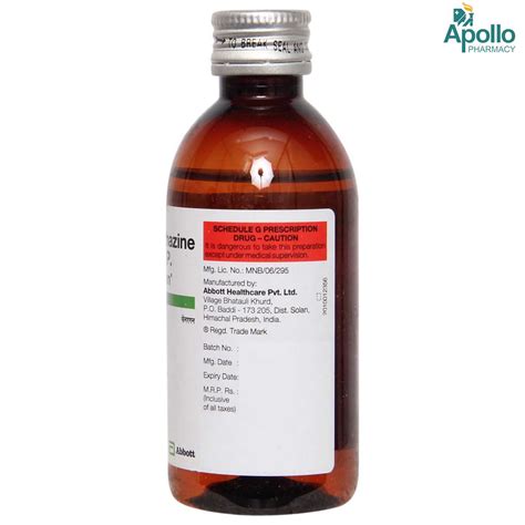 Phenergan Syrup 100 ml Price, Uses, Side Effects, Composition - Apollo ...