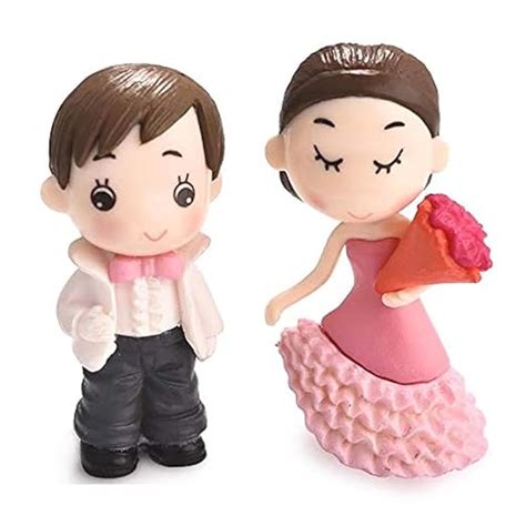 Buy BHOOLU&GOOLU Resin Made Sweety Lovers Bride and Groom Figurine ...