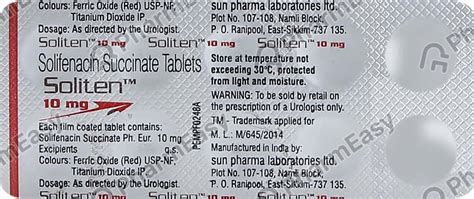 Soliten 10 MG Tablet (10): Uses, Side Effects, Price & Dosage | PharmEasy
