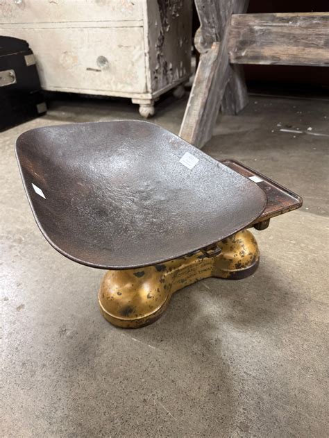 A set of Morgan & Sons, Camden Town cast iron scales