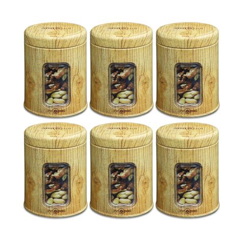 Innopac See Through Deco Steel Air Tight Lid Jar Containers 500ml for ...