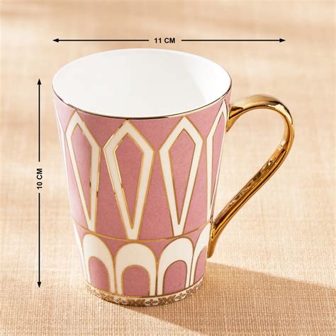Buy Mandarin Iris Set of 4 Bone China Printed Coffee Mugs - 320ml from ...