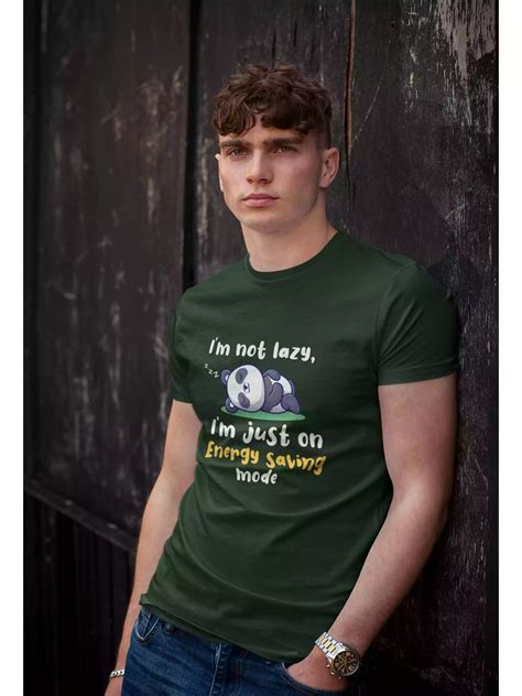 Energy Saving Mode - Sukhiaatma Unisex Graphic Printed Green T-shirt