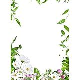 IN Blue Leaf Design A4 Size Papers for Project Files/Assignments (Set ...