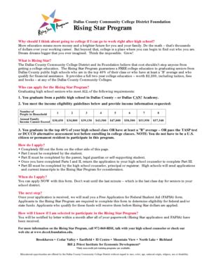 Fillable Online dcccd Rising Star Program - Dallas County Community ...