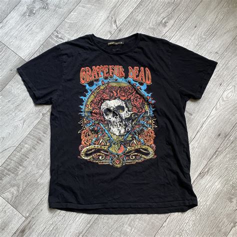 Band Tees × Grateful Dead × Streetwear GRATEFUL DEAD BAND SKULL FLOWERS ...