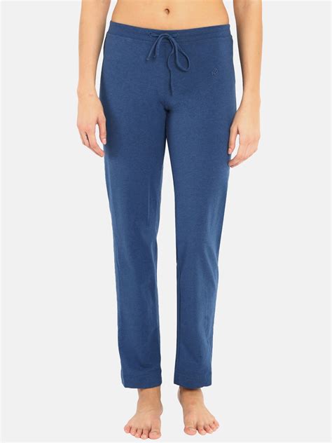 Buy Jockey Women Blue Slim Fit Lounge Pants 1301 0105 - Lounge Pants ...