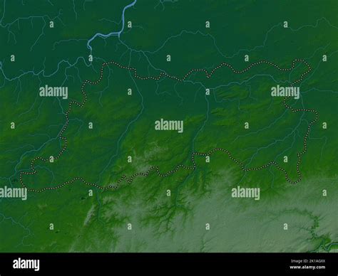 Vlaams Brabant, province of Belgium. Colored elevation map with lakes and rivers Stock Photo - Alamy