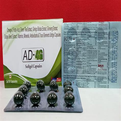 Ad 4g - Omega 3 Fatty, Green Tea Extract , Grape Seed Extract, Vitamins ...