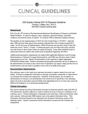 Fillable Online CDI Quality Institute ICD-10 Physician Guideline Fax ...