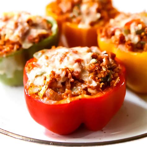 Vegan Italian Stuffed Peppers with Rice - The Hidden Veggies
