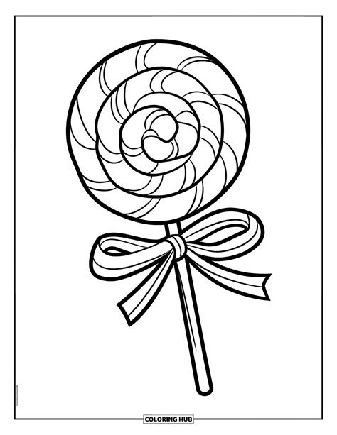 75+ Lollipop Coloring Pages for Kids & Adults (Free Printable PDFs)