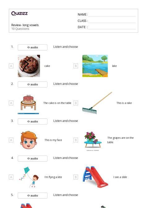 50+ Long Vowels worksheets for 5th Class on Quizizz | Free & Printable