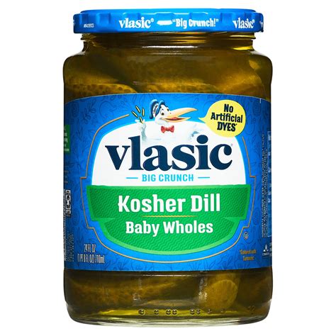(3 pack) Vlasic Kosher Dill Pickles, Dill Baby Whole Pickles, 24 Oz Jar ...