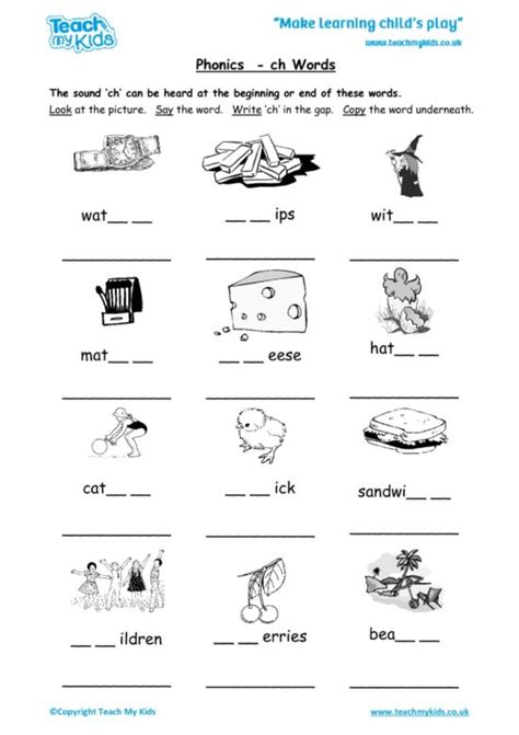 Phonics - ch Words - TMK Education