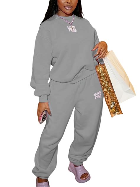 Lumento Ladies Two Piece Outfit Oversized Tracksuit Sets Plus Size ...