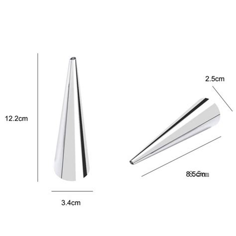Buy Pretty Comy Baking Cones Stainless Steel Spiral Croissant Tubes ...