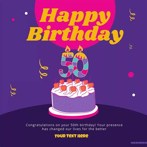 50th Birthday Cake Topper Images With Name And Picture Edit