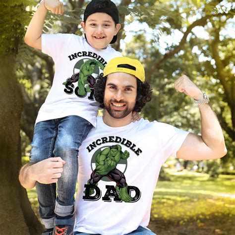 Incredible Hulk Dad/Son, Marvel Matching Tees - BonOrganik