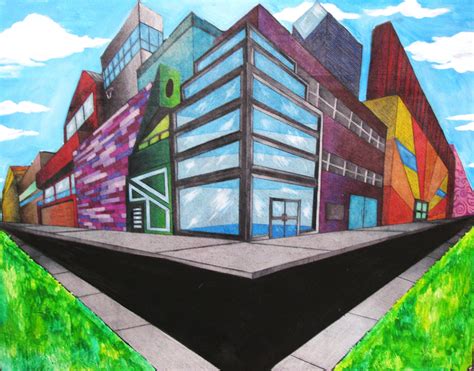 Image result for Building Perspective Drawing