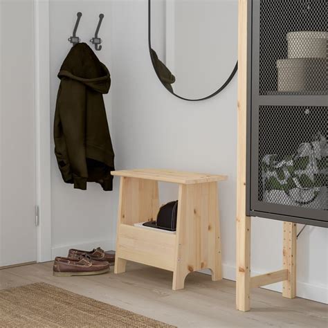 PERJOHAN stool with storage, pine - IKEA