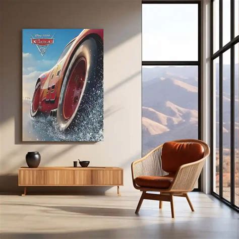 CARS Pixar Lightning McQueen Metal Frame Poster – Animated Classic for ...