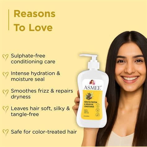 Keratin Protein & Argan Oil Conditioner – Nourishing, Frizz-Control ...