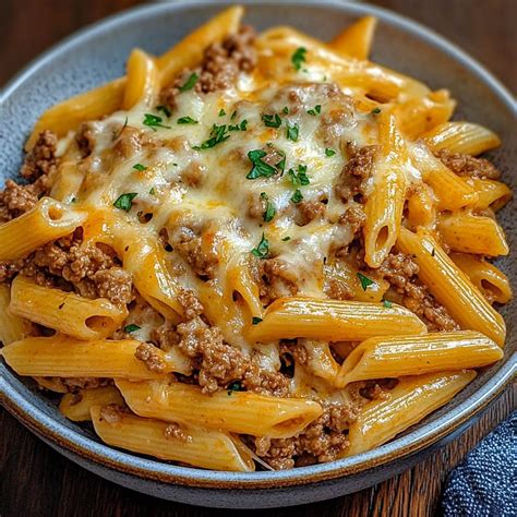 Cheesy Penne with Ground Beef - Easy 30-Minute Pasta Dinner - Alice's ...