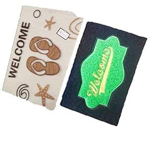 Buy HOMELANE Solid Artwork PVC Anti Skid Welcome Doormats (Multi-Colour ...