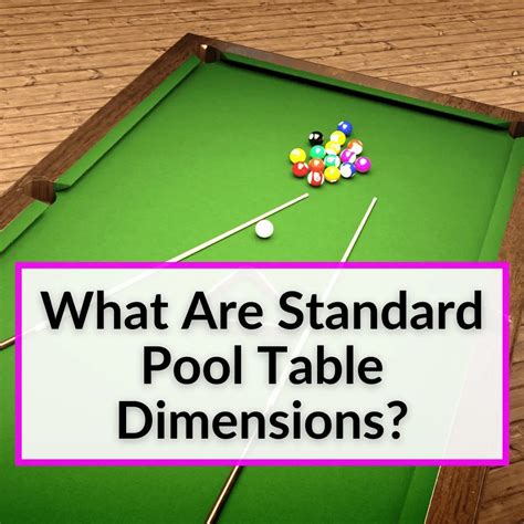 What Are Standard Pool Table Dimensions? - Workout HQ