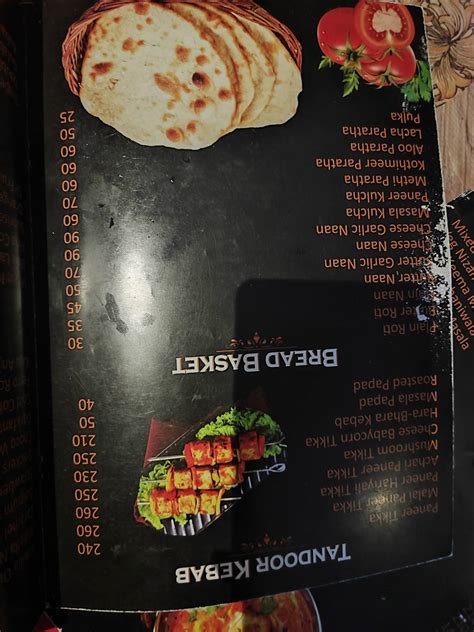 Menu at Seetaiah village dhaba, Vijayawada