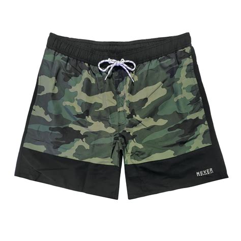 Army Camouflage Swim Trunks Mesh Lining
