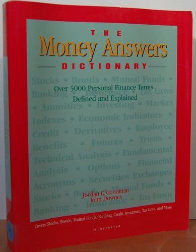 The Money Answers Dictionary of Finance and Investment Terms : Downes ...