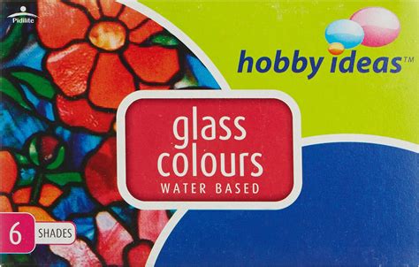 Fevicryl Hobby Ideas Glass Colours Water Based-6 Shades, Multicolor ...