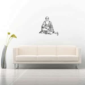 Buy Studio Briana Artistic Guru Nanak Dev Ji Line Art Wall Decal ...