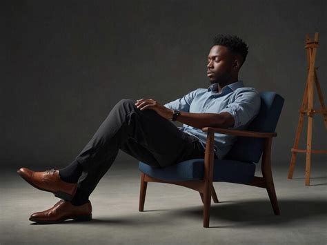 A young man with black skin and a neatly styled quiff_2 | Premium AI ...