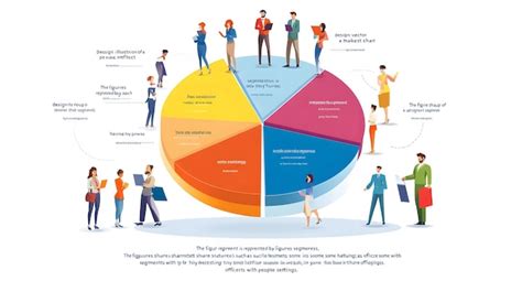 Illustration of a pie chart represented by office workers | Premium AI ...