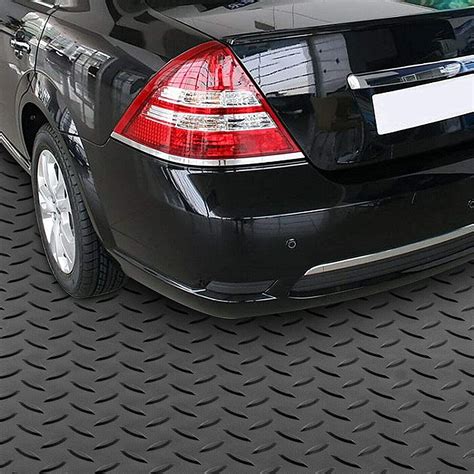 tonchean Rubber Garage Floor Mats 16.4 x 3.3ft Heavy Duty Diamond ...