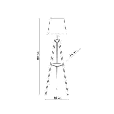 Vaio Nature floor lamp, three-legged wooden frame, beige | Lights.co.uk